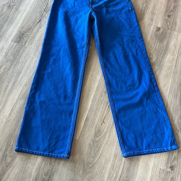 Zara The Mel Pants bright blue size 10 - Picture 3 of 9